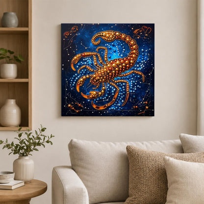 Golden Scorpio Constellation pearl painting – image 2