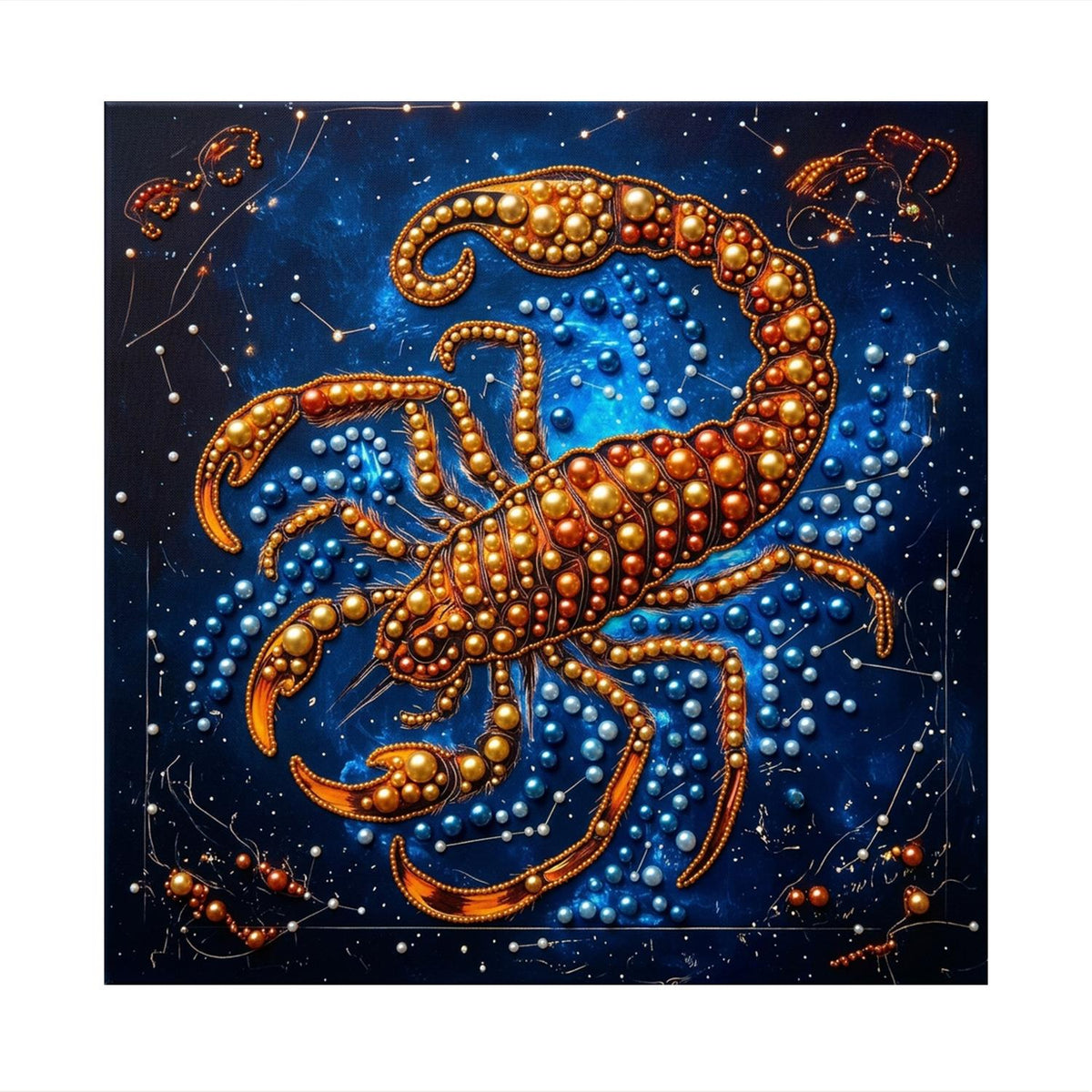 Golden Scorpio Constellation pearl painting – image 11