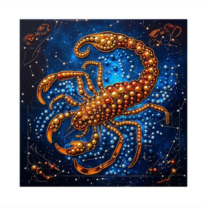 Golden Scorpio Constellation pearl painting – image 11