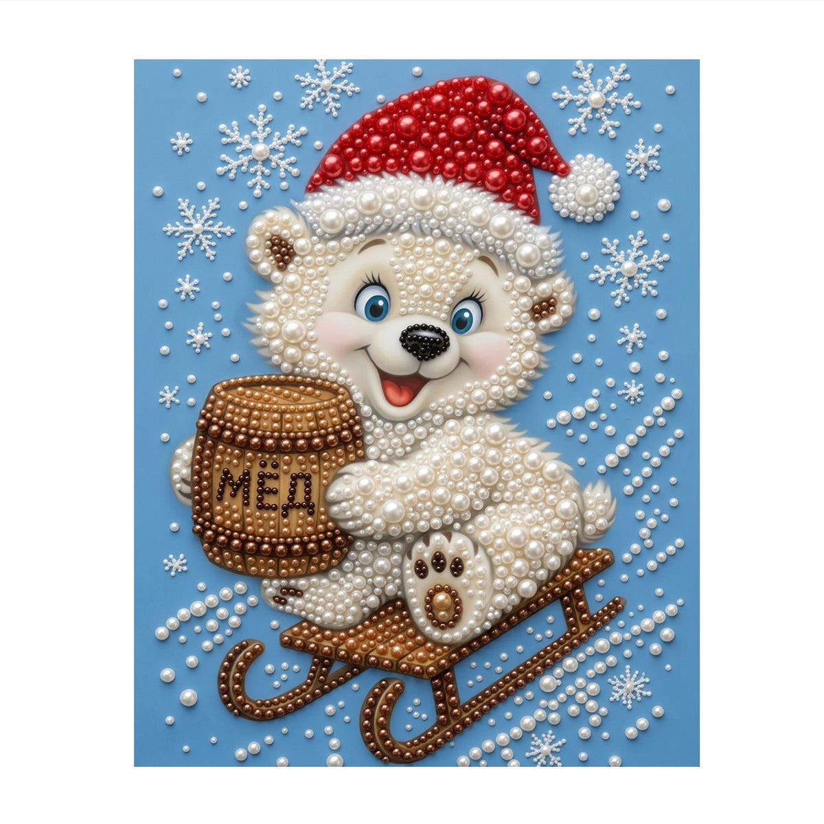 Polar Cub with a Honey Barrel pearl painting – image 11