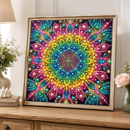 Spectrum Halo Mandala pearl painting – image 5