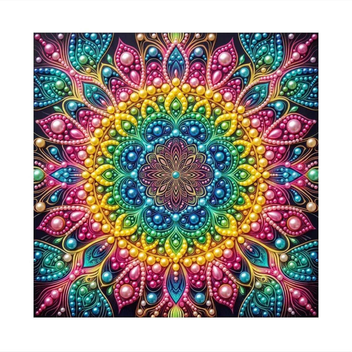 Spectrum Halo Mandala pearl painting – image 11