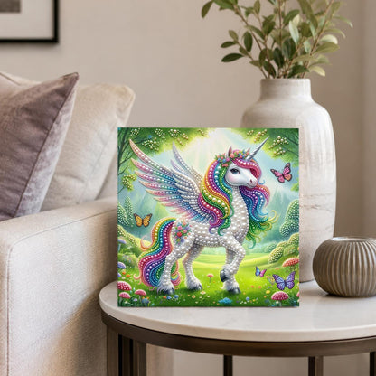 Unicorn in a Sunny Mushroom Glade pearl painting – image 4
