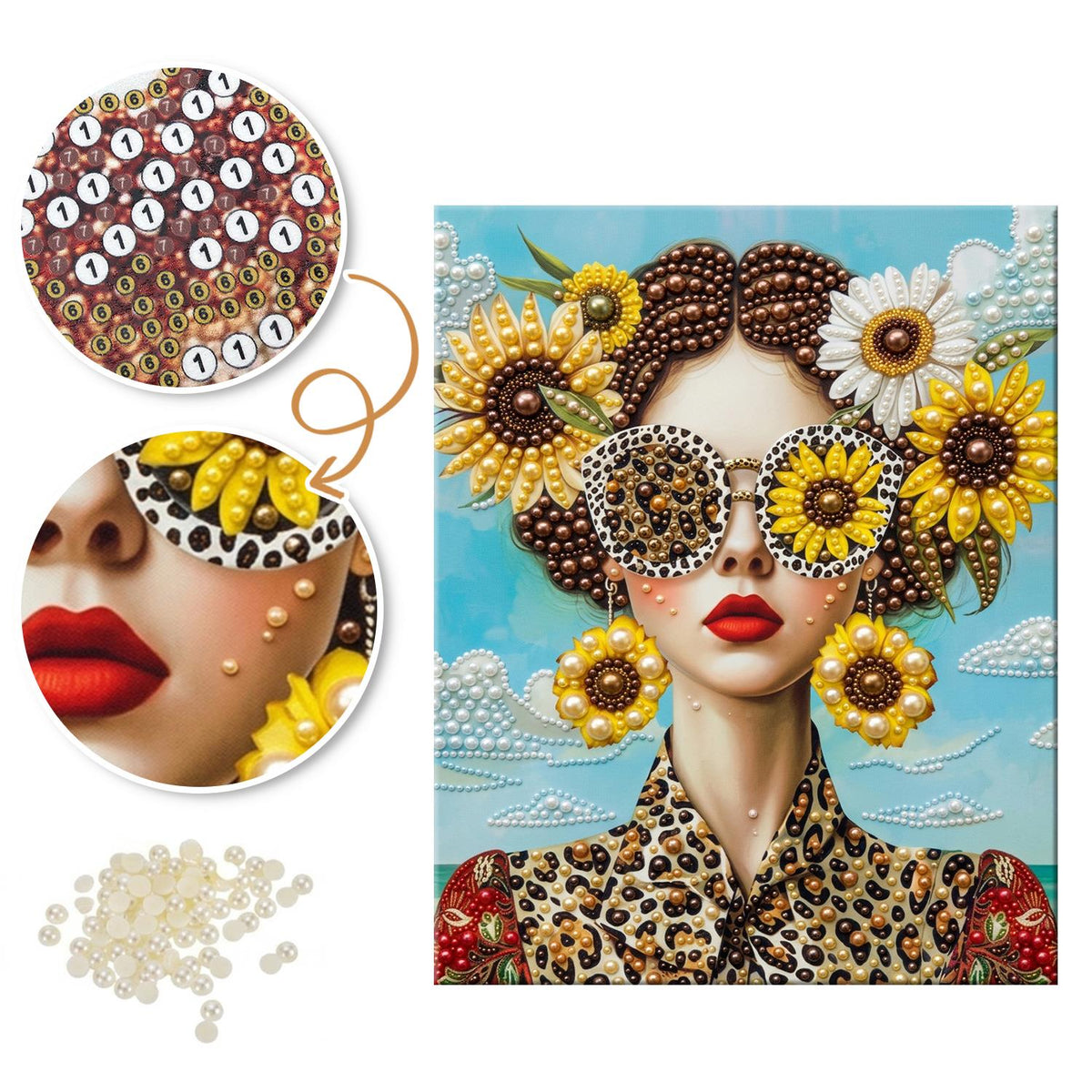 Sunny Specs and Leopard Print pearl painting – image 6