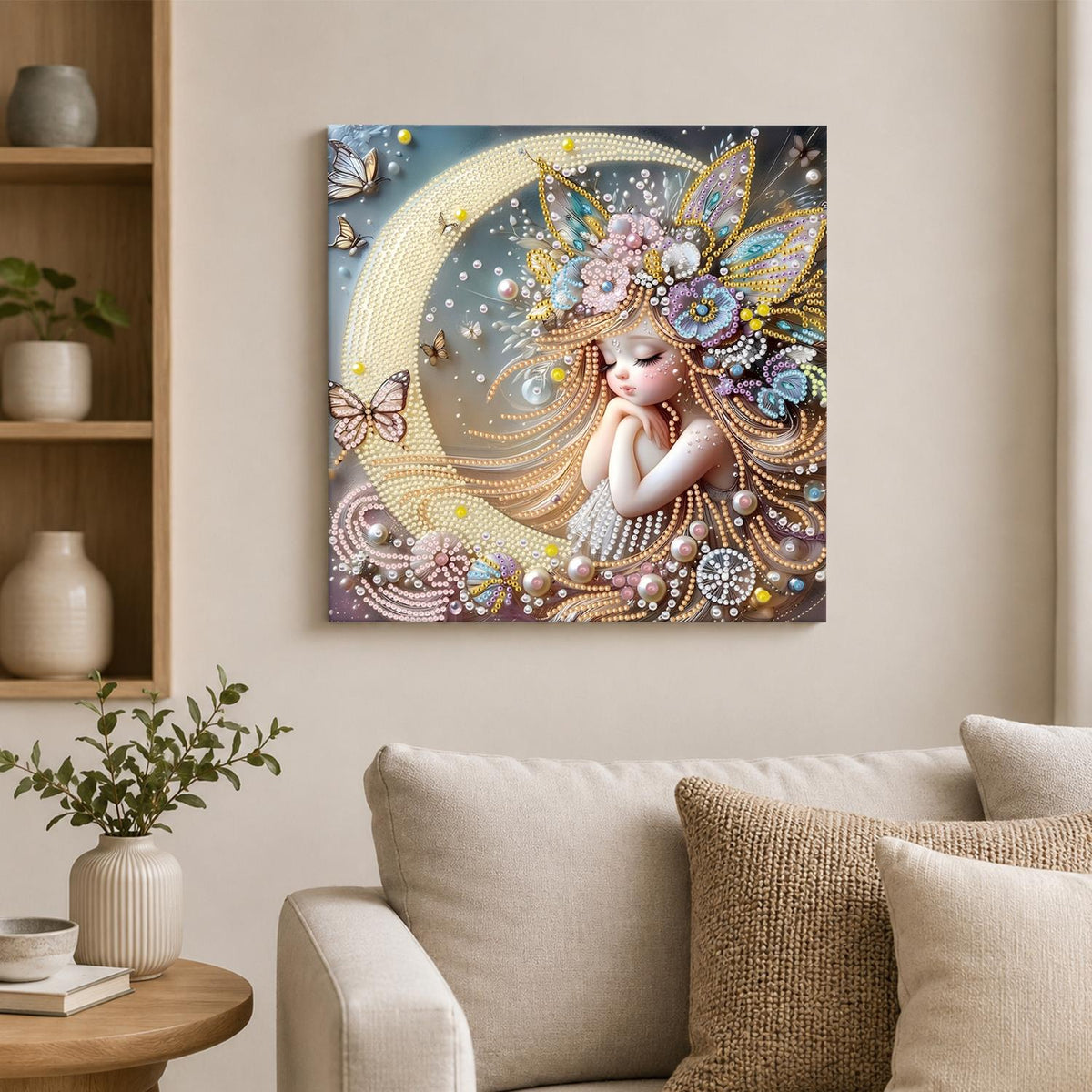 Moon Cradle Dreamer pearl painting – image 2