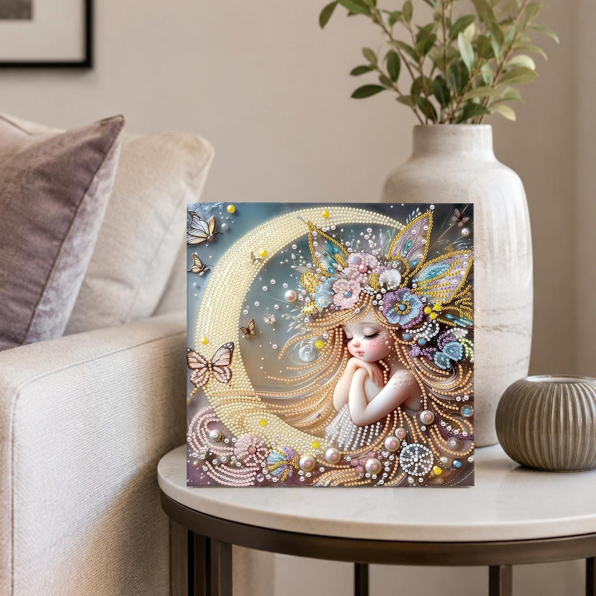 Moon Cradle Dreamer pearl painting – image 4