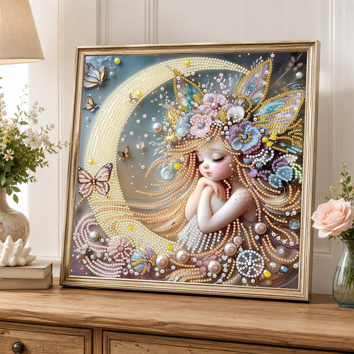 Moon Cradle Dreamer pearl painting – image 5