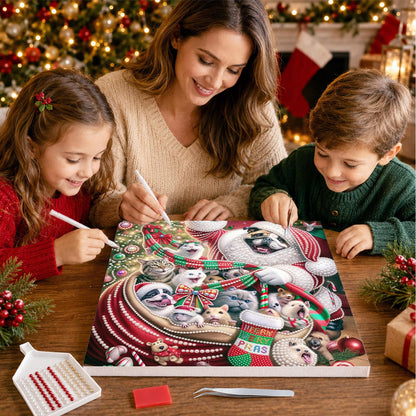 Santa Sack Brimming with Pets pearl painting – image 15