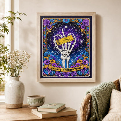 Skeleton Hand Tarot Card pearl painting – image 4