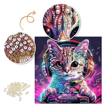 Headset Gamer Kitten pearl painting – image 6