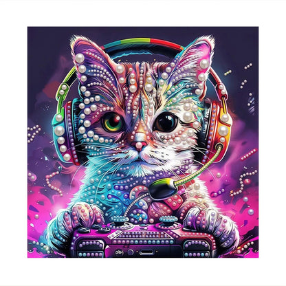 Headset Gamer Kitten pearl painting – image 11