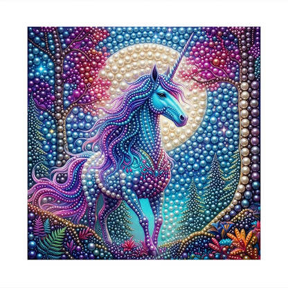 Violet-Maned Unicorn Moonrise pearl painting – image 11