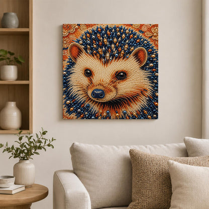 Golden Hedgehog Close-Up pearl painting – image 2