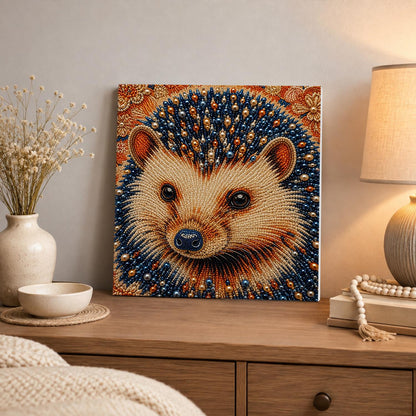 Golden Hedgehog Close-Up pearl painting – image 3