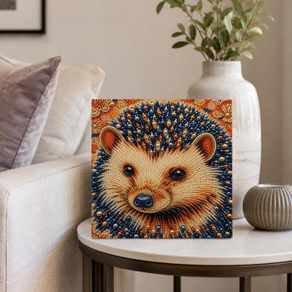 Golden Hedgehog Close-Up pearl painting – image 4