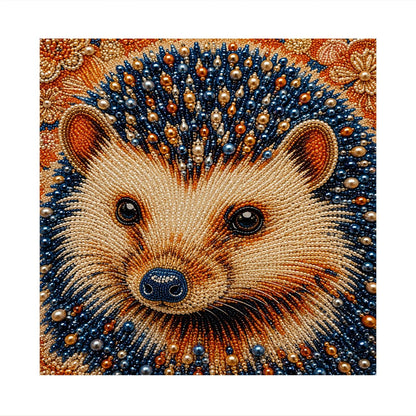 Golden Hedgehog Close-Up pearl painting – image 11