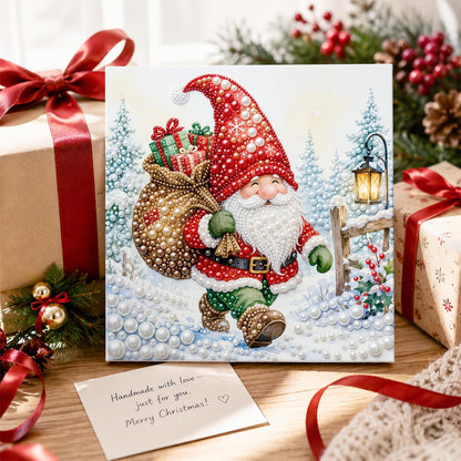 Gnome Hauling a Gift Sack pearl painting – image 2