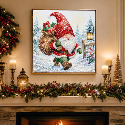 Gnome Hauling a Gift Sack pearl painting – image 3