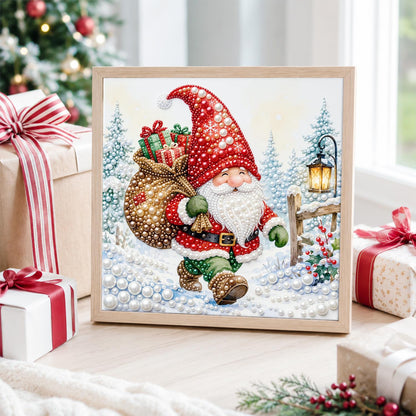 Gnome Hauling a Gift Sack pearl painting – image 4