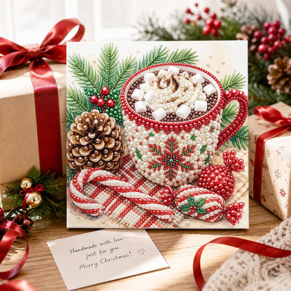 Marshmallow Cocoa and Candy Canes pearl painting – image 2