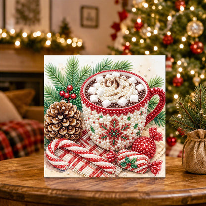 Marshmallow Cocoa and Candy Canes pearl painting – image 5