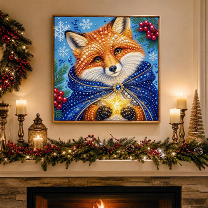 Fox in a Starry Blue Cloak pearl painting – image 3