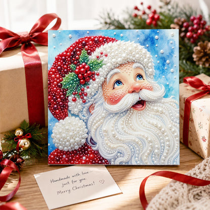 Laughing Santa with Holly Hat pearl painting – image 2