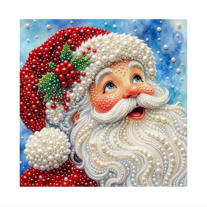 Laughing Santa with Holly Hat pearl painting – image 11