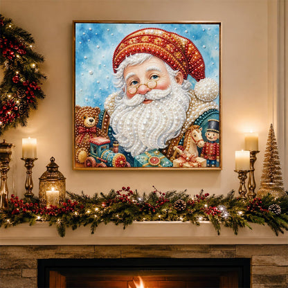 Santa with Spectacles and Toys pearl painting – image 3