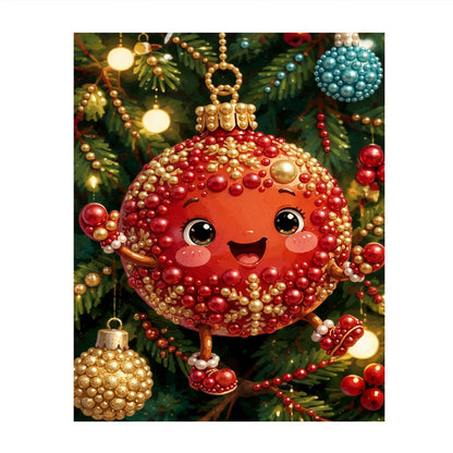 Smiling Red Bauble Buddy pearl painting – image 11