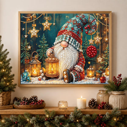 Gnome Among Lanterns and Stars pearl painting – image 3