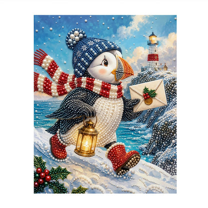 Puffin Delivering a Letter pearl painting – image 11