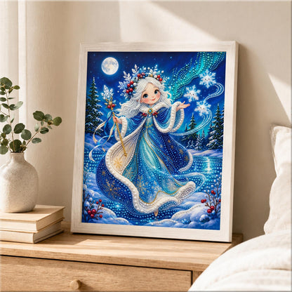 Snowflake Princess at Moonrise pearl painting – image 2