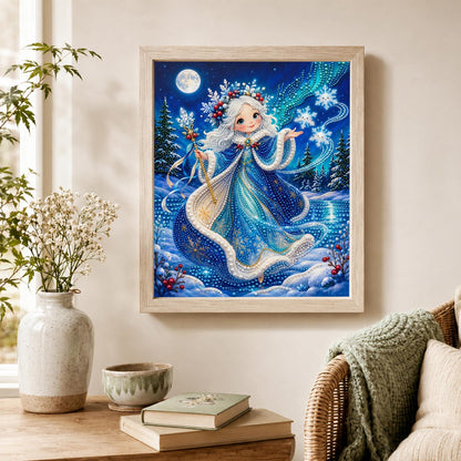 Snowflake Princess at Moonrise pearl painting – image 4
