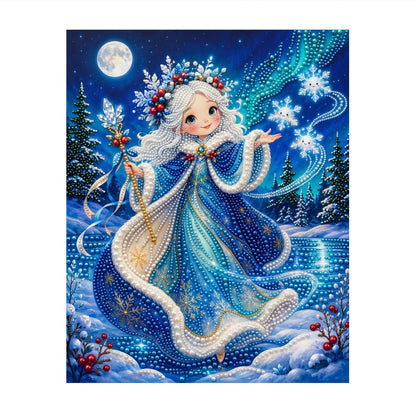 Snowflake Princess at Moonrise pearl painting – image 11