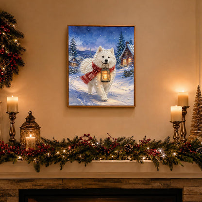 Samoyed Carrying a Lantern pearl painting – image 3