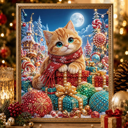 Ginger Kitten in Candy Land pearl painting – image 2