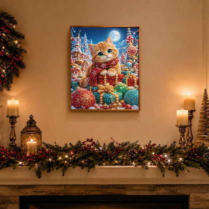 Ginger Kitten in Candy Land pearl painting – image 3