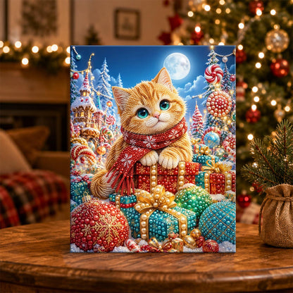 Ginger Kitten in Candy Land pearl painting – image 5