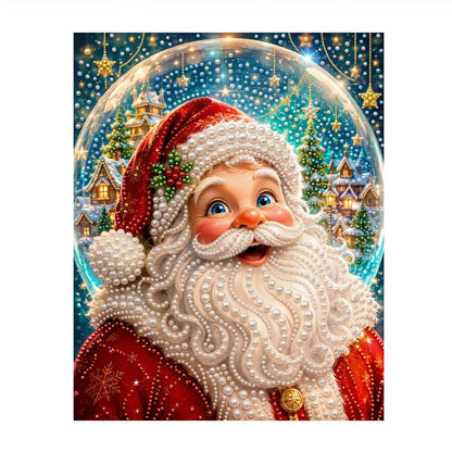 Santa Inside a Snow Globe pearl painting – image 11