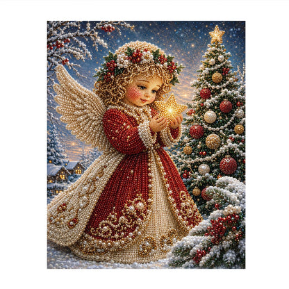 Little Angel Holding a Star pearl painting – image 11