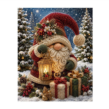 Gnome with Lantern and Presents pearl painting – image 11