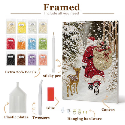 Child Trimming the Tree with Robin pearl painting – image 9