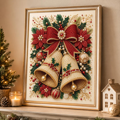 Twin Bells on a Cream Ground pearl painting – image 4