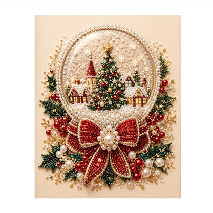 Snow Globe with a Tiny Village pearl painting – image 11