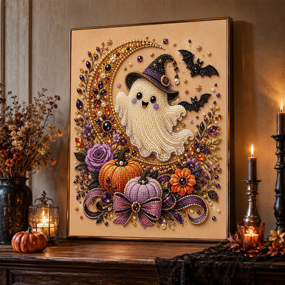 Ghost Cradled in the Crescent pearl painting – image 2
