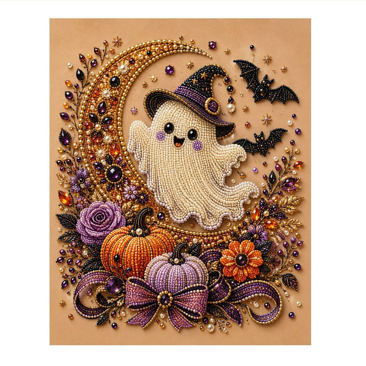 Ghost Cradled in the Crescent pearl painting – image 11