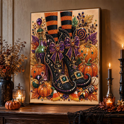 Witch's Boots and Candy Corn pearl painting – image 2