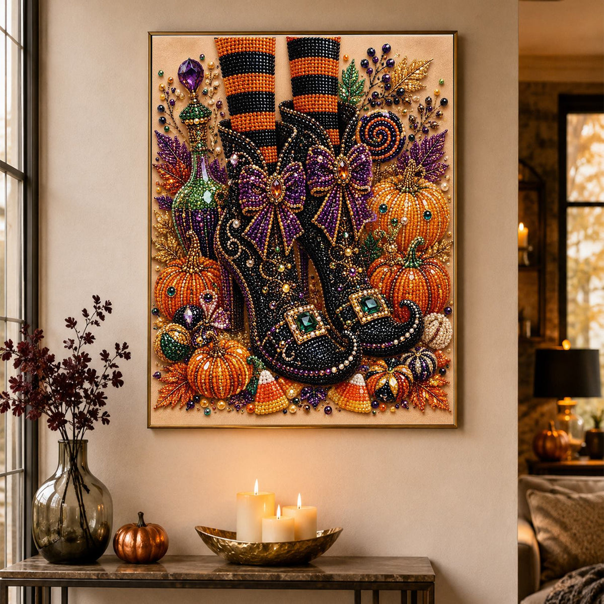 Witch's Boots and Candy Corn pearl painting – image 4
