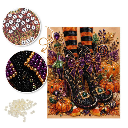 Witch's Boots and Candy Corn pearl painting – image 6